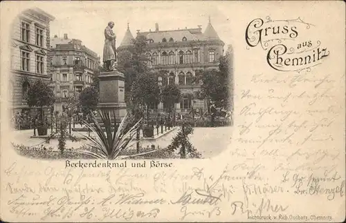 Chemnitz Becker Denkmal Boerse x