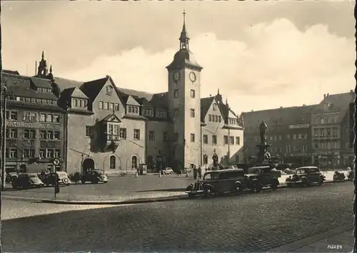 Freiberg Obermarkt Rathaus Denkmal Otto des Reichen *