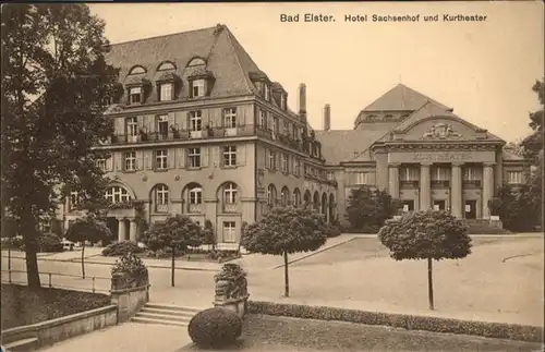 wq77141 Bad Elster Vogtland Bad Elster Hotel Sachsenhof Kurtheater x Kategorie. Bad Elster Alte Ansichtskarten