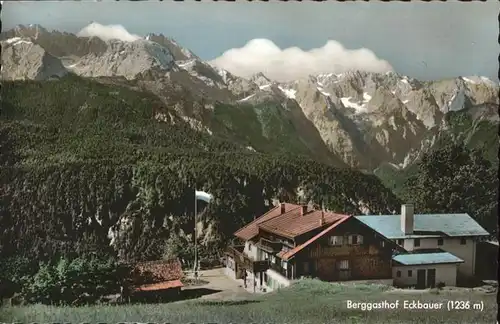 Garmisch-Partenkirchen [Stempelabschlag] Berg Gasthof Eckbauer x