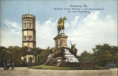 Duisburg Ruhr Duisburg Denkmal Kaiser Wilhelm Aussichtsturm Kaiserberg * / Duisburg /Duisburg Stadtkreis