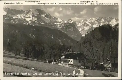 Garmisch-Partenkirchen Berg Gasthof Forsthaus Graseck  x