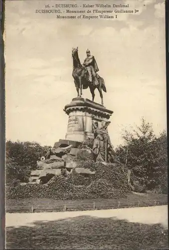 Duisburg Ruhr Duisburg Kaiser Wilhelm Denkmal  * / Duisburg /Duisburg Stadtkreis