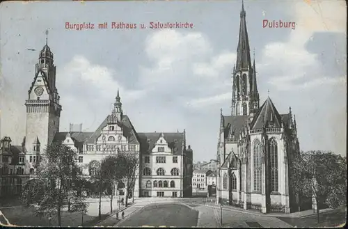 Duisburg Ruhr Duisburg Burgplatz Rathaus Salvatorkirche x / Duisburg /Duisburg Stadtkreis