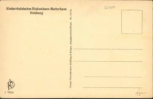 Duisburg Ruhr Duisburg Niederrheinisches Diakonissen Mutterhaus * / Duisburg /Duisburg Stadtkreis