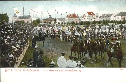 Muenchen [Verlag] Oktoberfest Herolde Preisfahnenzug *