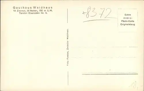 Zwiesel Niederbayern Zwiesler Waldhaus / Zwiesel /Regen LKR