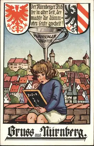 Nuernberg Nuernberger Trichter Wappen Schultafel