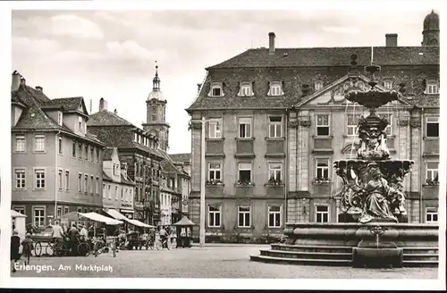 Erlangen Marktplatz Brunnen