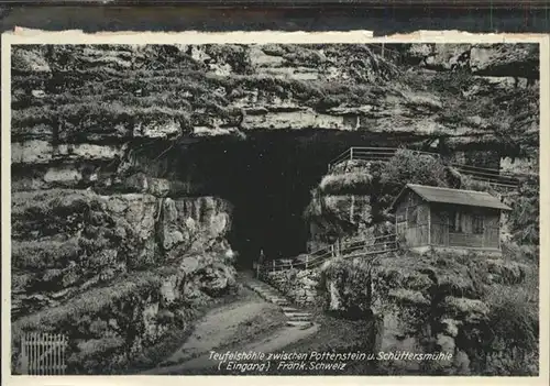 Pottenstein Oberfranken Teufelshoehle Eingang / Pottenstein /Bayreuth LKR