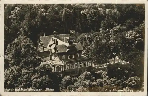 wq89104 Loebau Sachsen Berg Hotel Honigbrunnen Fliegeraufnahme  Kategorie. Loebau Alte Ansichtskarten