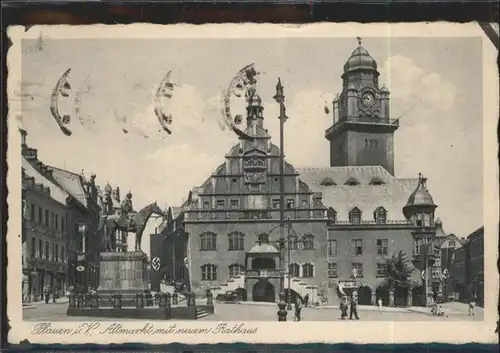 wq89112 Plauen Vogtland Altmarkt Rathaus  Kategorie. Plauen Alte Ansichtskarten