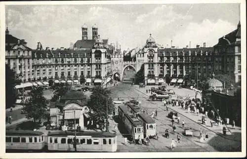 Muenchen Stachus Karlstor Strassenbahn