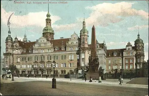 Dresden Schloss Wettin Obelisk