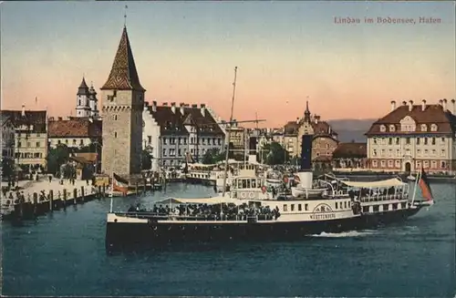 Lindau Bodensee Hafen Schiff