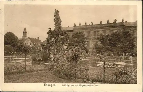 Erlangen Schloss  Garten Hugenottenbrunnen