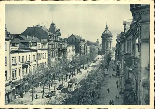 Mannheim Heidelbergerstrasse Wasserturm Strassenbahn