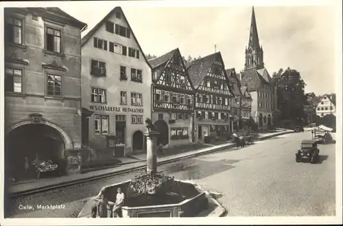 Calw Marktplatz Brunnen