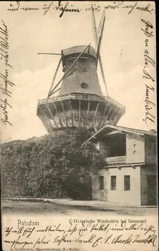 Potsdam Windmuehle bei Sanssouci / Potsdam /Potsdam Stadtkreis