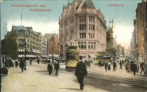 Hamburg Moenckebergstrasse Rathausstrasse Strassenbahn 