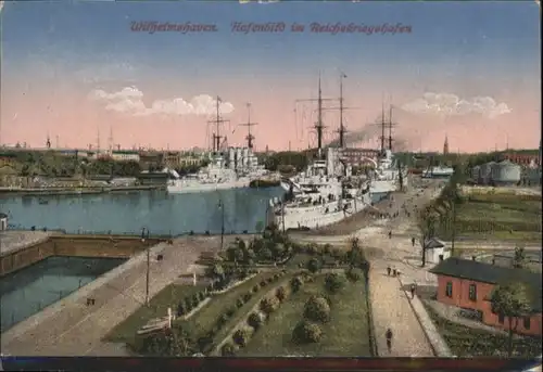 Wilhelmshaven Hafenbild Reichskriegshafen x