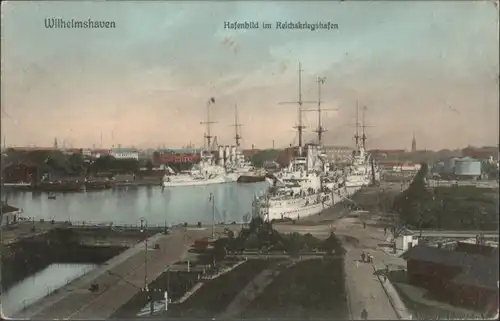 Wilhelmshaven Hafenbild Reichskriegshafen x