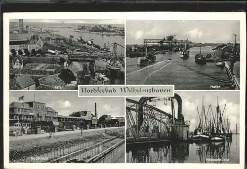 Wilhelmshaven Hafen Suedstrand Nassaubruecke *