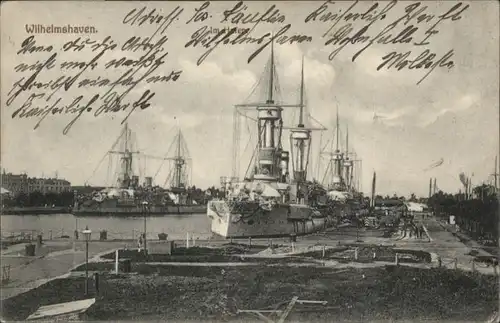 Wilhelmshaven Hafen Kriegsschiff x