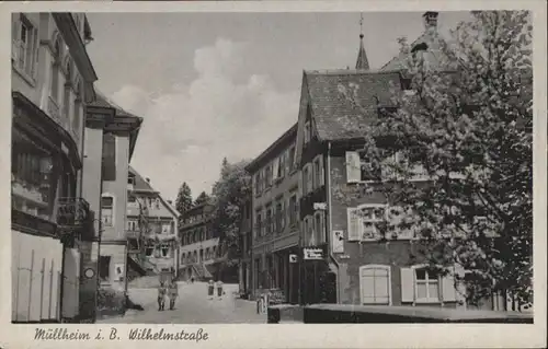 ws93630 Muellheim Baden Muellheim Wilhelmstrasse * Kategorie. Muellheim Alte Ansichtskarten