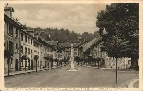 Schoenau Schwarzwald Talstrasse Kriegerdenkmal *