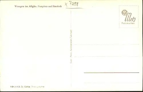 Wangen Allgaeu Postplatz Ratsloch *