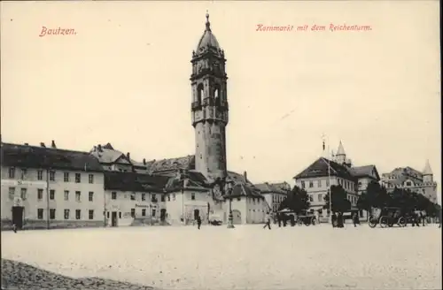 Bautzen Kornmarkt Reichenturm Kutsche *