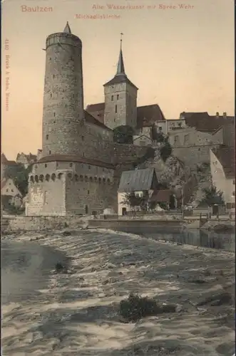 Bautzen Alte Wasserkunst Spree Wehr Michaelis Kirche  *