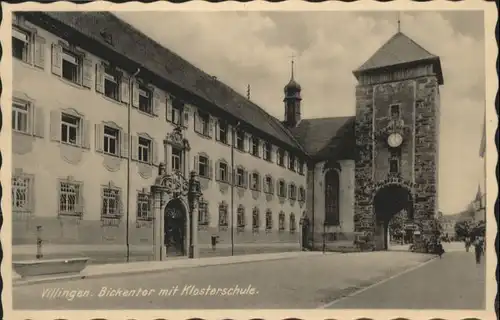 Villingen-Schwenningen Bickentor mit Klosterschule / Villingen-Schwenningen /Schwarzwald-Baar-Kreis LKR