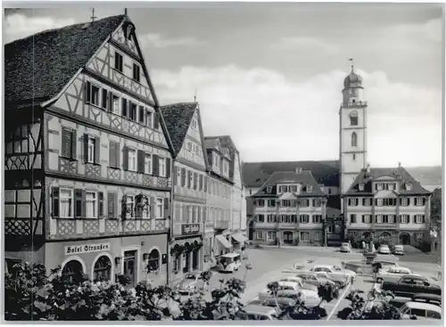 Bad Mergentheim Marktplatz Hotel Straussen Engel-Apotheke  *