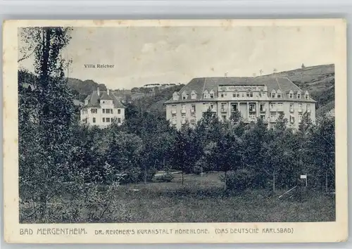 Bad Mergentheim Kuranstalt Hohenlohe x