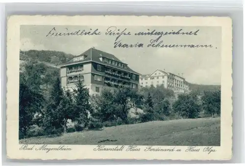 Bad Mergentheim Kuranstalt Haus Ferdinand Haus Olga x