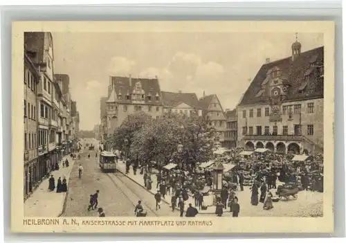 Heilbronn Kaiserstrasse Marktplatz Rathaus *