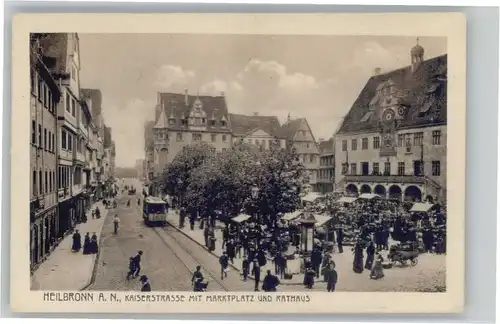 Heilbronn Kaiserstrasse Marktplatz Rathaus *