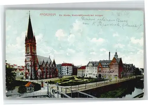 Pforzheim Elekrtizitaetswerk Stadtkirche x