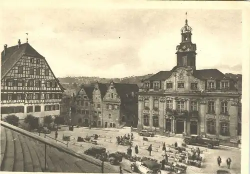Schwaebisch Hall Marktplatz Rathaus *