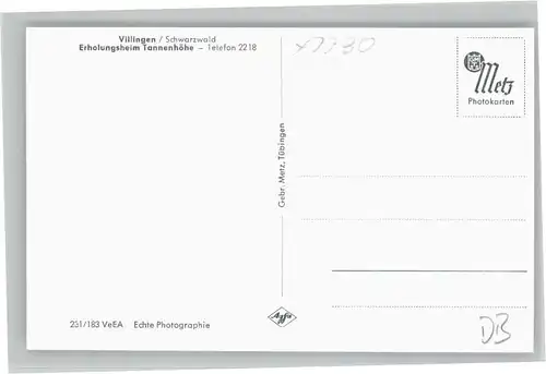 Villingen-Schwenningen Erholungsheim Tannenhoehe *