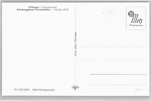 Villingen-Schwenningen Villingen Erholungsheim Tannenhoehe * / Villingen-Schwenningen /Schwarzwald-Baar-Kreis LKR