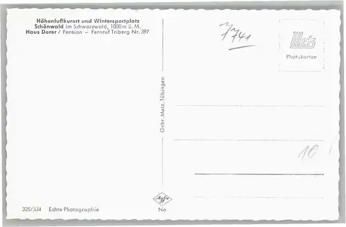 Schoenwald Schwarzwald Haus Dorer *