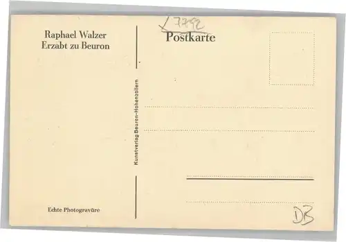 Beuron Donautal Beuron Raphael Walzer Erzabt * / Beuron /Sigmaringen LKR