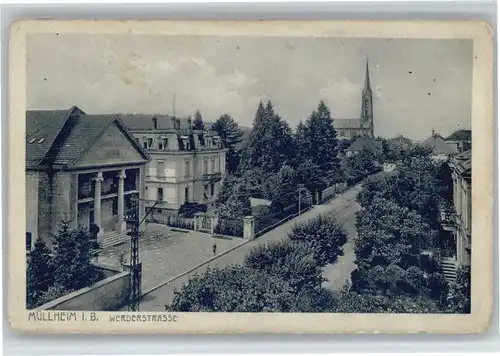 wu53692 Muellheim Baden Muellheim Werderstrasse x Kategorie. Muellheim Alte Ansichtskarten