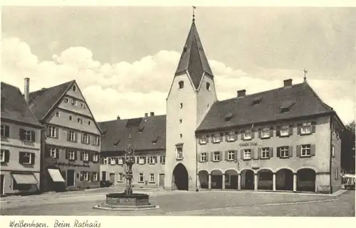 Weissenhorn Rathaus Brunnen *