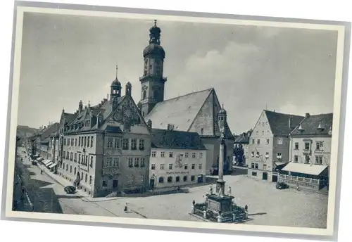 Freising Rathaus Mariensaeule *