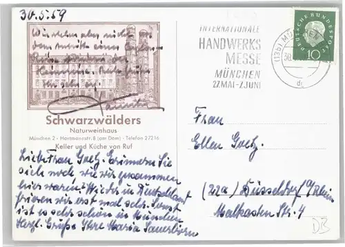 Muenchen Schwarzwaelders Naturweinhaus Zur Rheinpfalz x