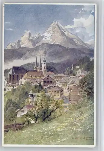Berchtesgaden [Stempelabschlag] Kuenstler Erholungsheim Harrison x